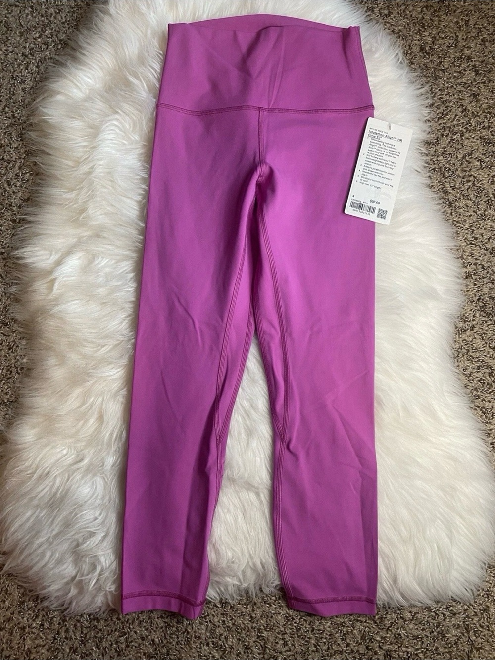 Lululemon Align High Rise Crop 23” PPKT Pink Size 4 New